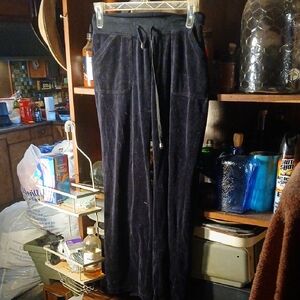 Black Lounge Pants with Drawstring